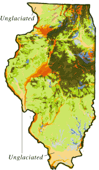 Figure 3. Surficial glacial deposits in Illinois